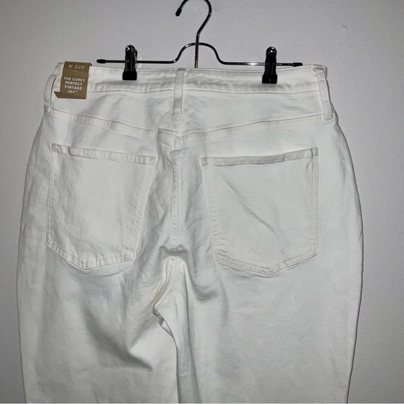 MADEWELL THE CURVEY PERFECT VINTAGE JEAN WHITE SIZE 32 TALL - Picture 7 of 9